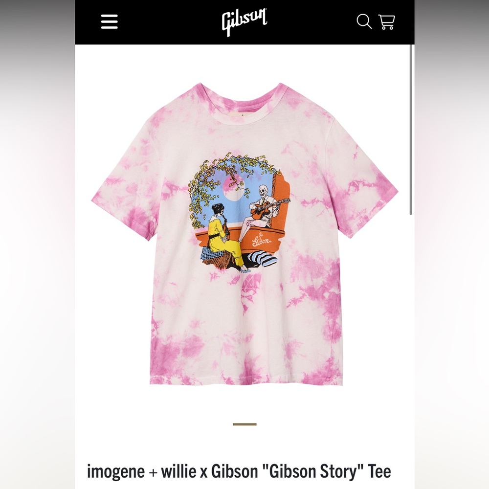 Gibson - Imogene and Willie Pink Short Sleeve Tee with Artistic Graphic story